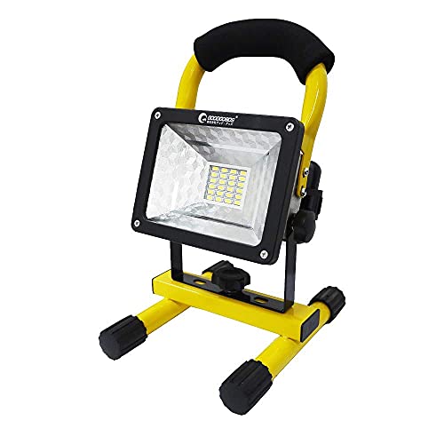 グッド・グッズ 24W 2400Lm 充電式 ワークライト 作業灯 ハンディライト 屋外照明 100V対応 投光器 ledライト 広角照明 ガレージ 作業現場用 倉庫 BBQ 屋外作業 駐車場 野外 工事用 防災グッズ 台風 地震 停電対策 GH12-2